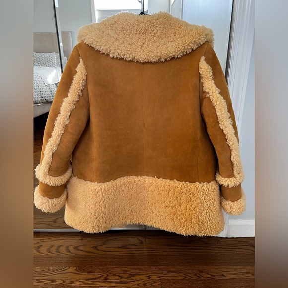 Coach shearling coat XXS in Honey with Tag - Picture 4 of 12